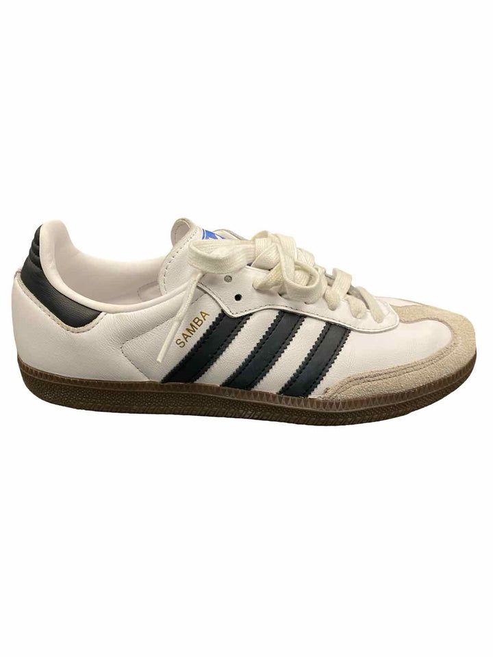 Adidas Shoe Size 8 White Black Leather Samba Sneakers