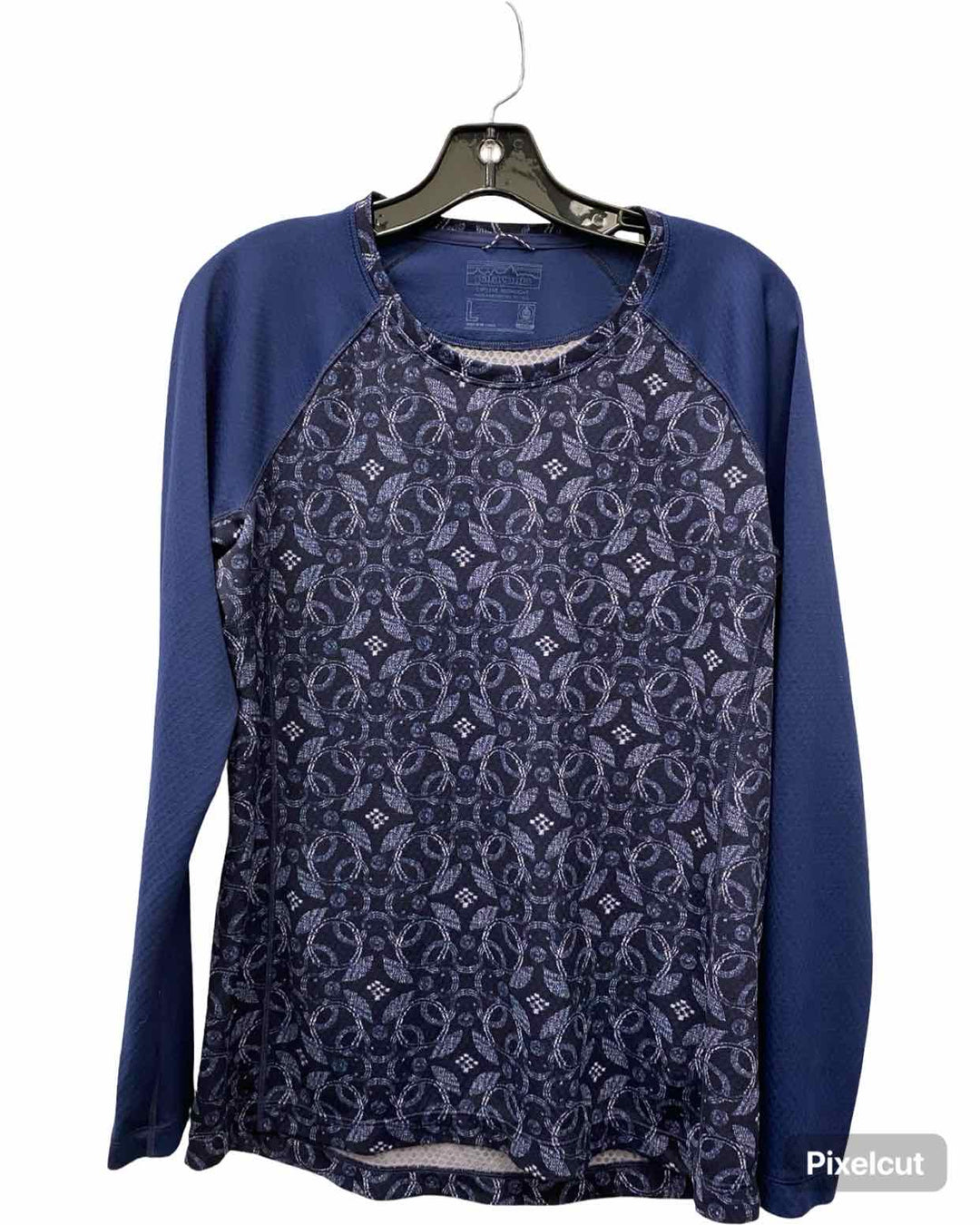 Patagonia Size L Blue Print Long Sleeve Shirts