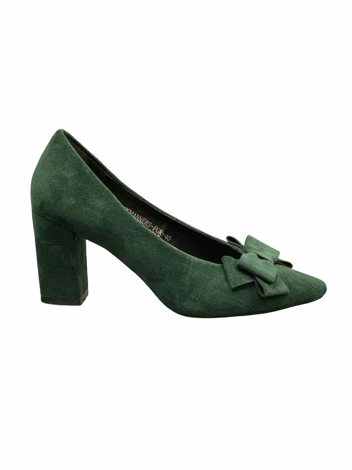 Patrizia Shoe Size 40 Emerald Suede Heels