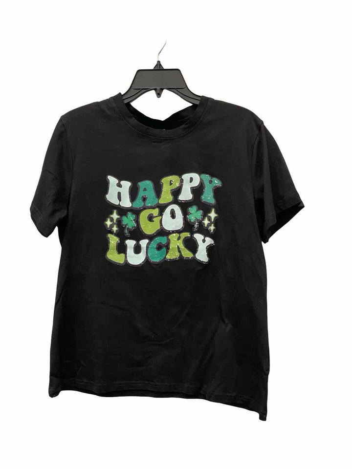 Unknown Brand Size M Black Saint Patricks Day Short Sleeve Shirts