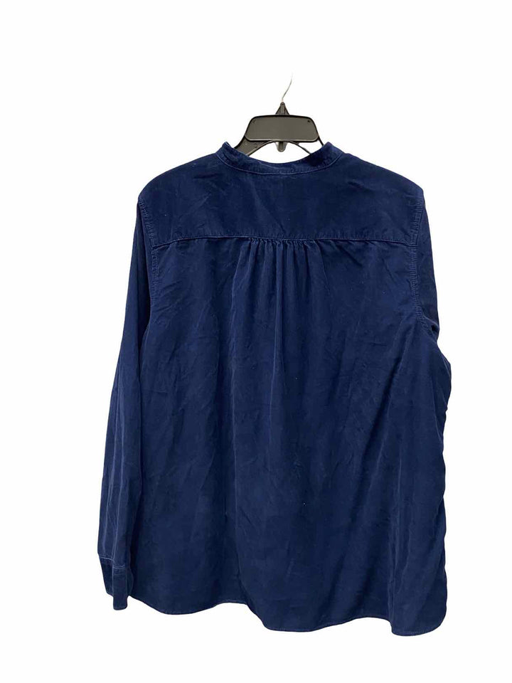 Lands End Size 2X Blue 100% cotton Corduroy Long Sleeve Shirts