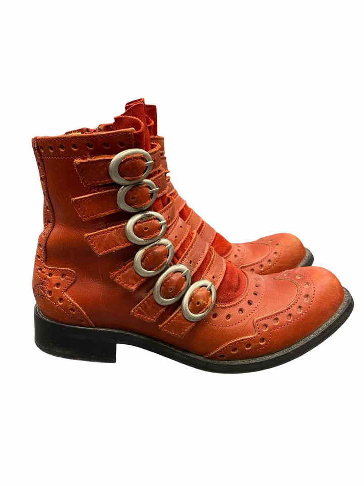 John Fluevog Shoe Size 6 Red Leather Adrians Alli Boots(Ankle)