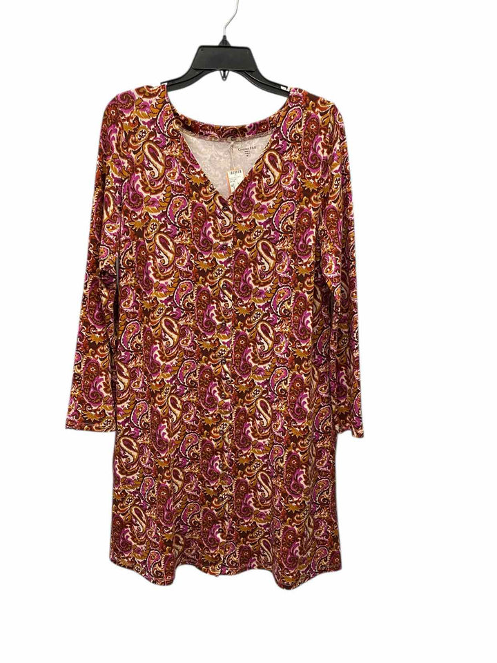 Garnet Hill Size M Multi-Color Purple Dress