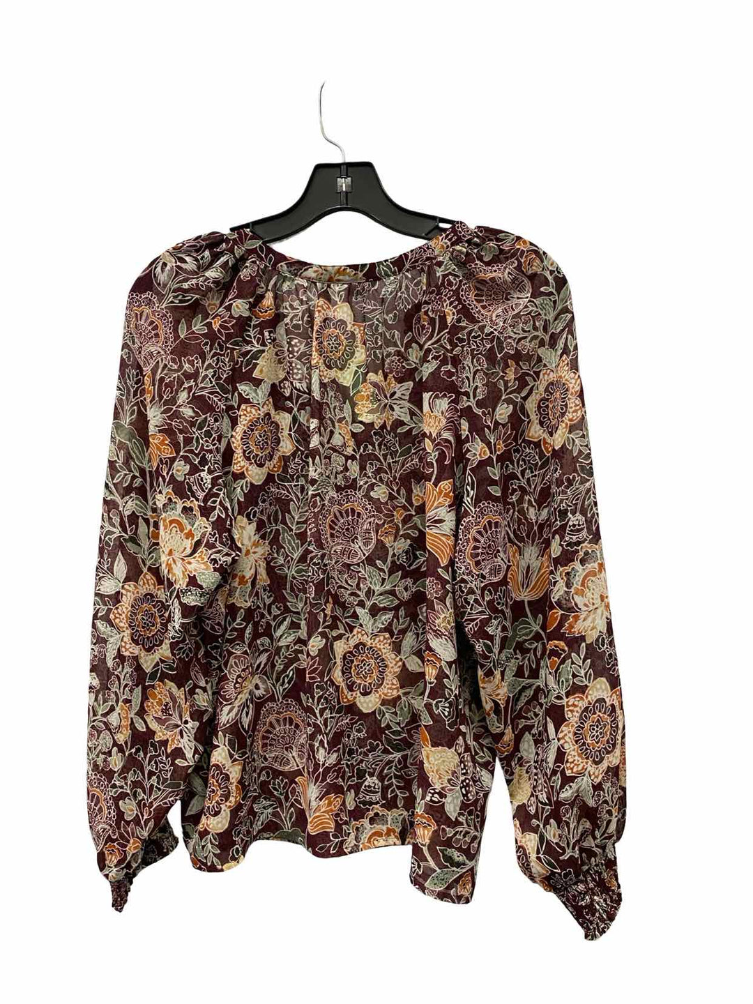 BB Dakota Size M Purple Floral Long Sleeve Shirts