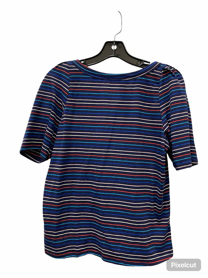 78 + sunny Size M Blue Stripe Short Sleeve Shirts