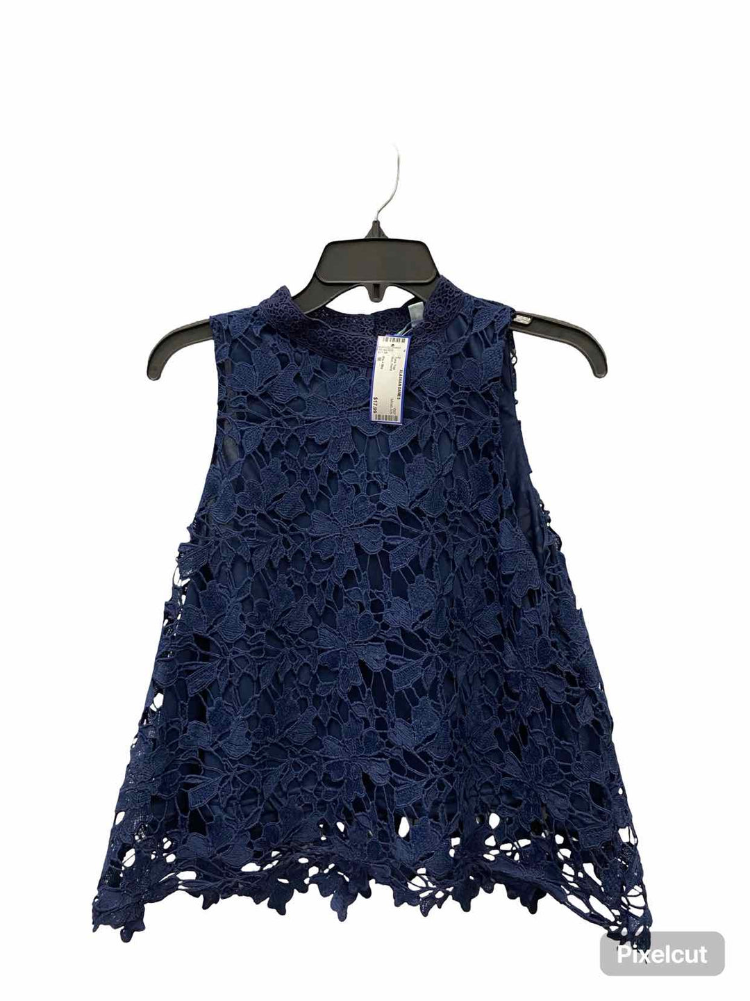 She + Sky Size M Blue Floral Tank Top