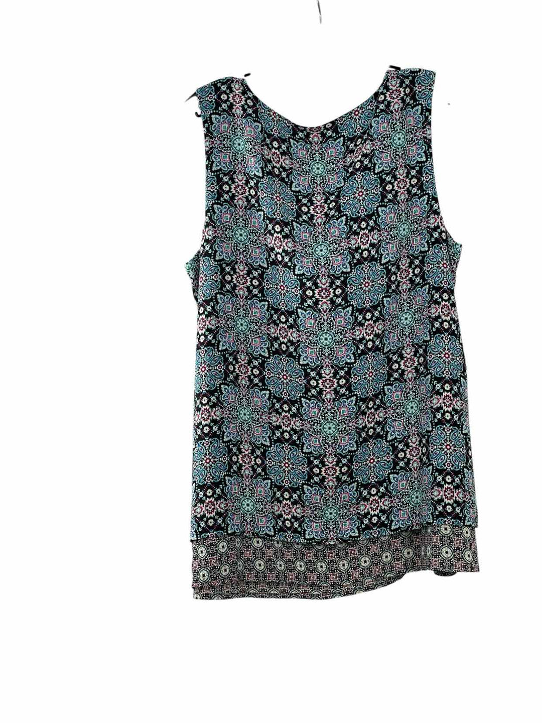 J Jill Size M Blue Multi Tank Top