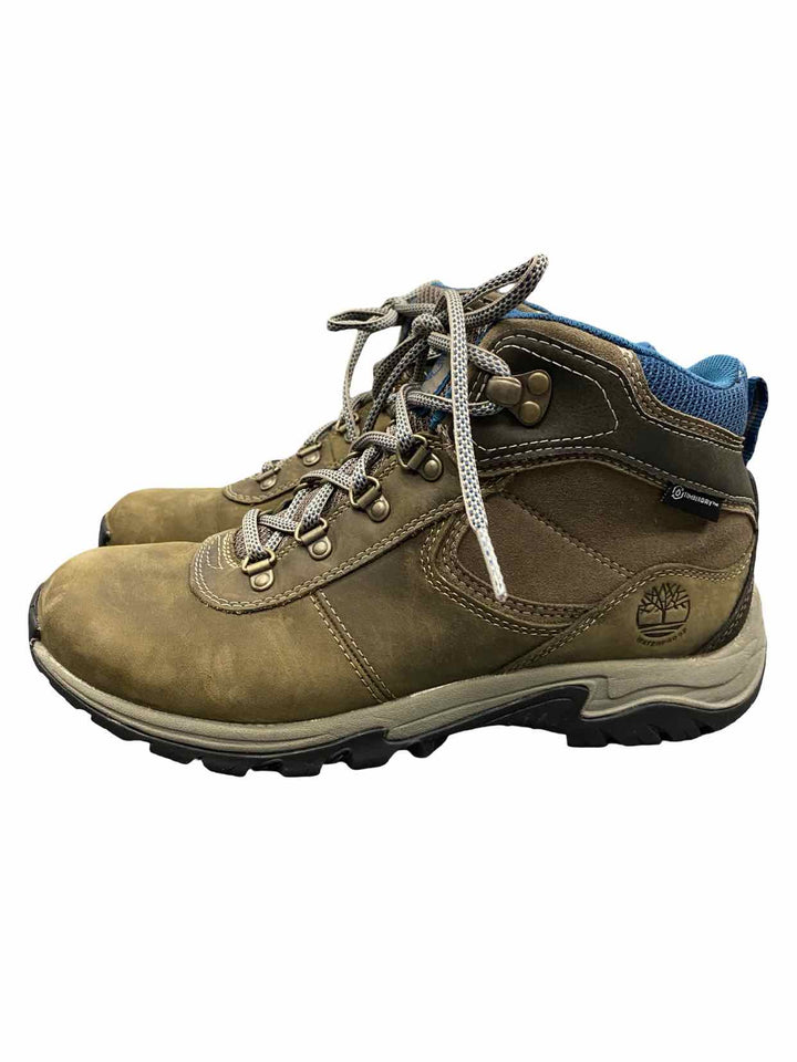 Timberland Shoe Size 8 Green Teal Leather Mt. Maddsen Mid Hiking Boots(Ankle)