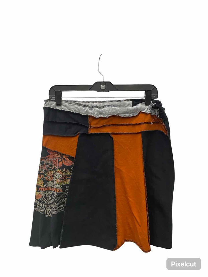 Unknown Brand Size L Black Orange Skirt
