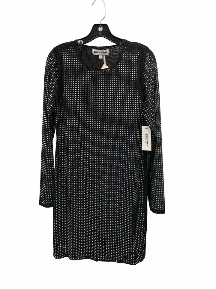 DKNY Jeans Size L Silver Gems Dress