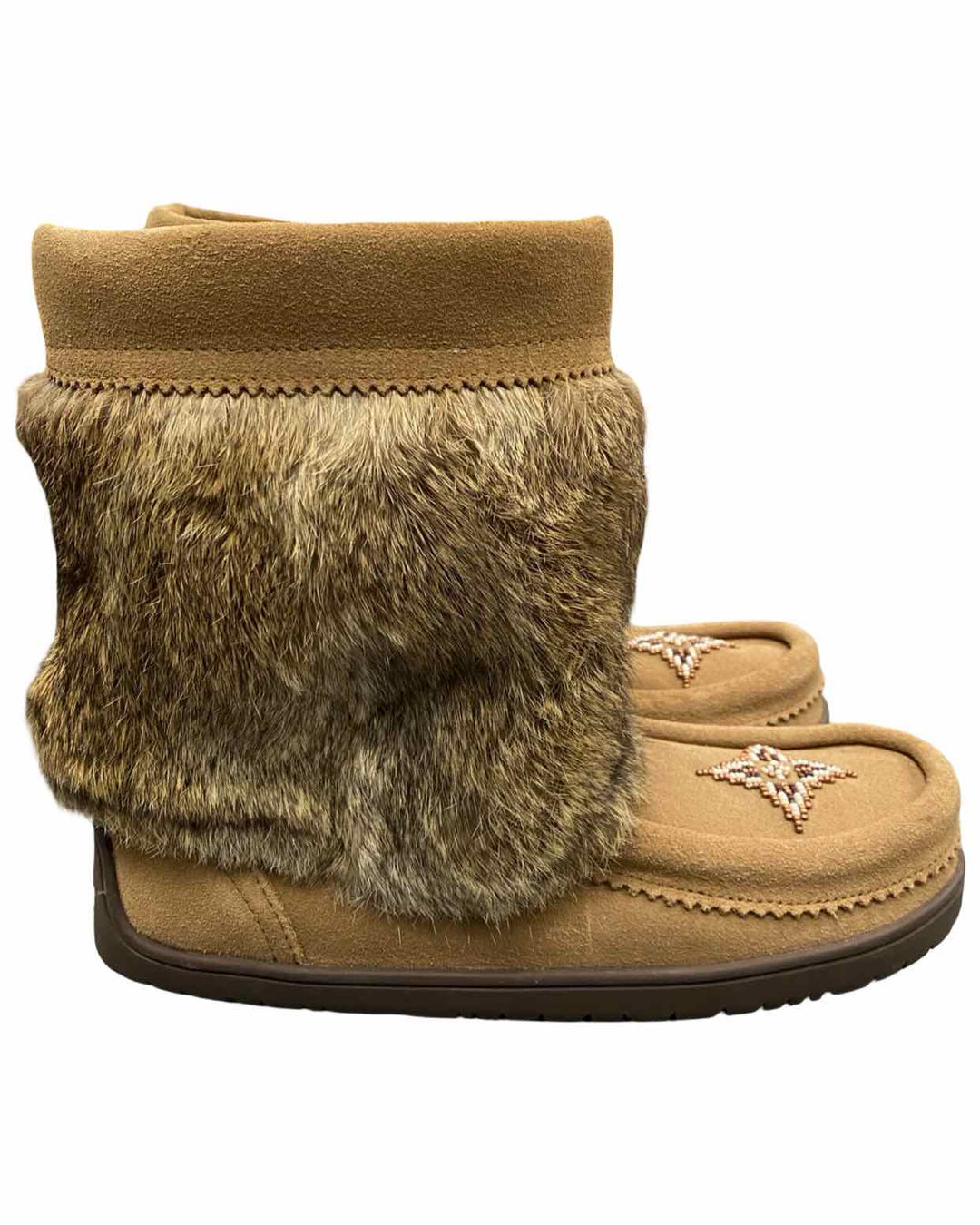 Manitobah Shoe Size 8 Brown Suede Waterproof Short Snowy Owl Boots(Ankle)