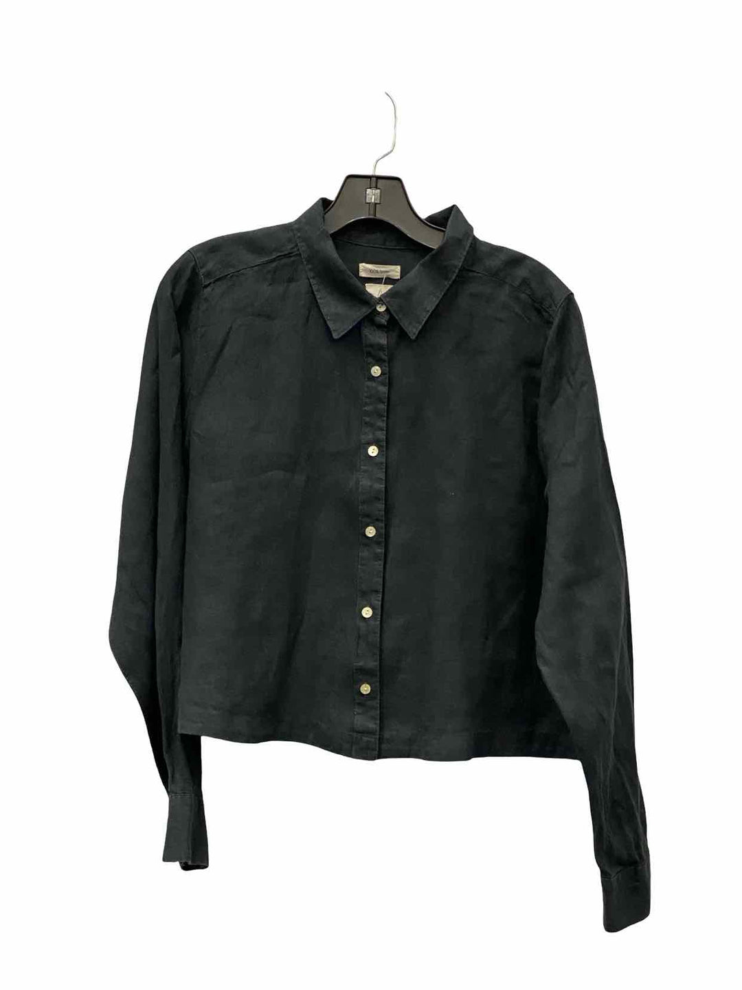 Joie Size L Black 100% Linen Long Sleeve Shirts