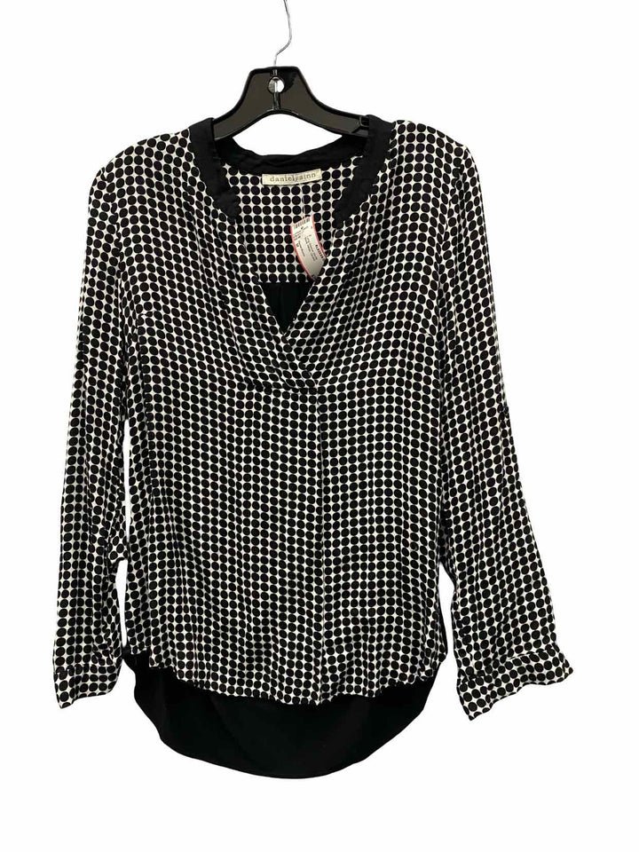 Daniel Rainn Size M Black White Circles Long Sleeve Shirts