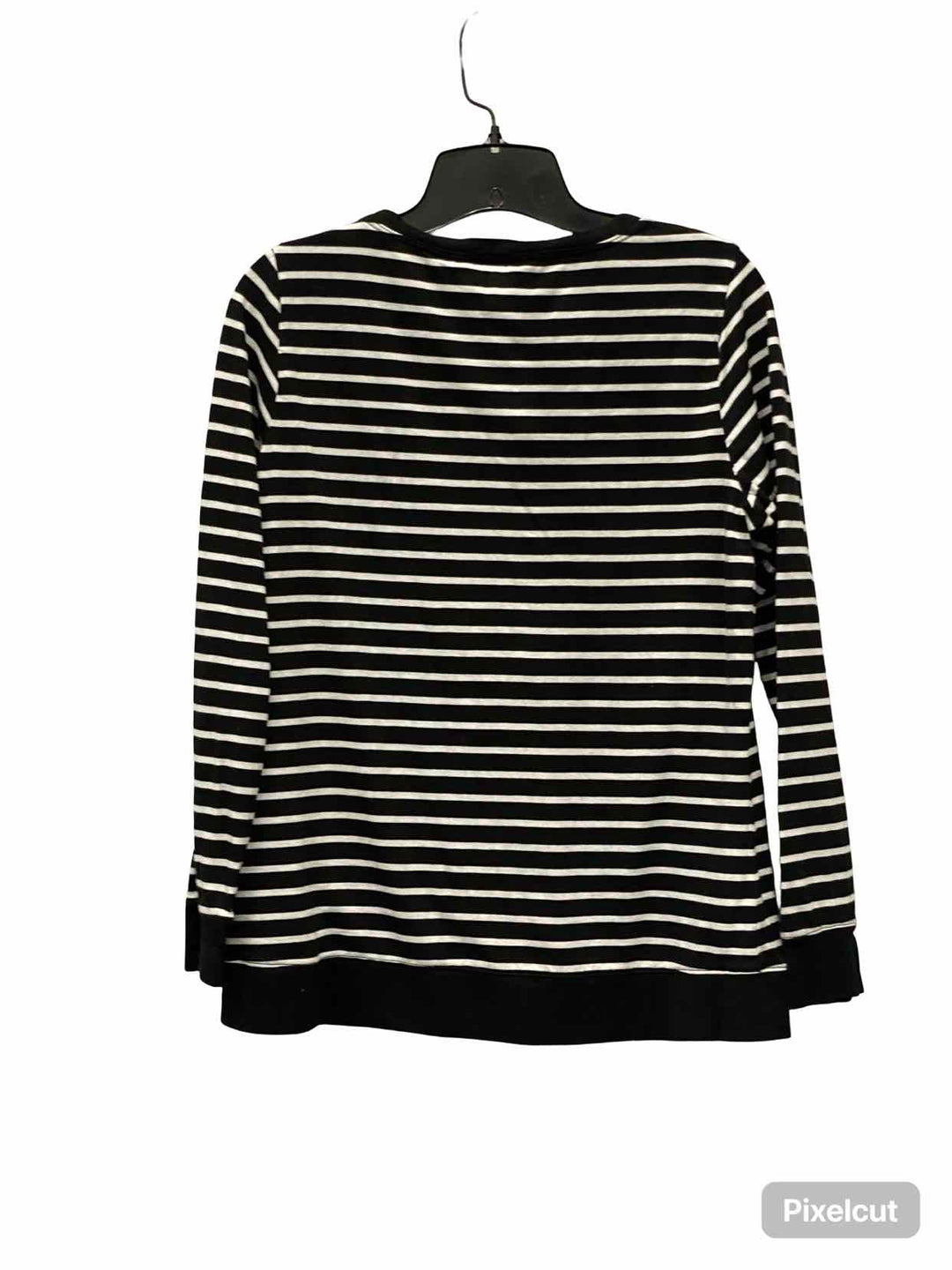 Tribal Size L Black White Stripe Long Sleeve Shirts