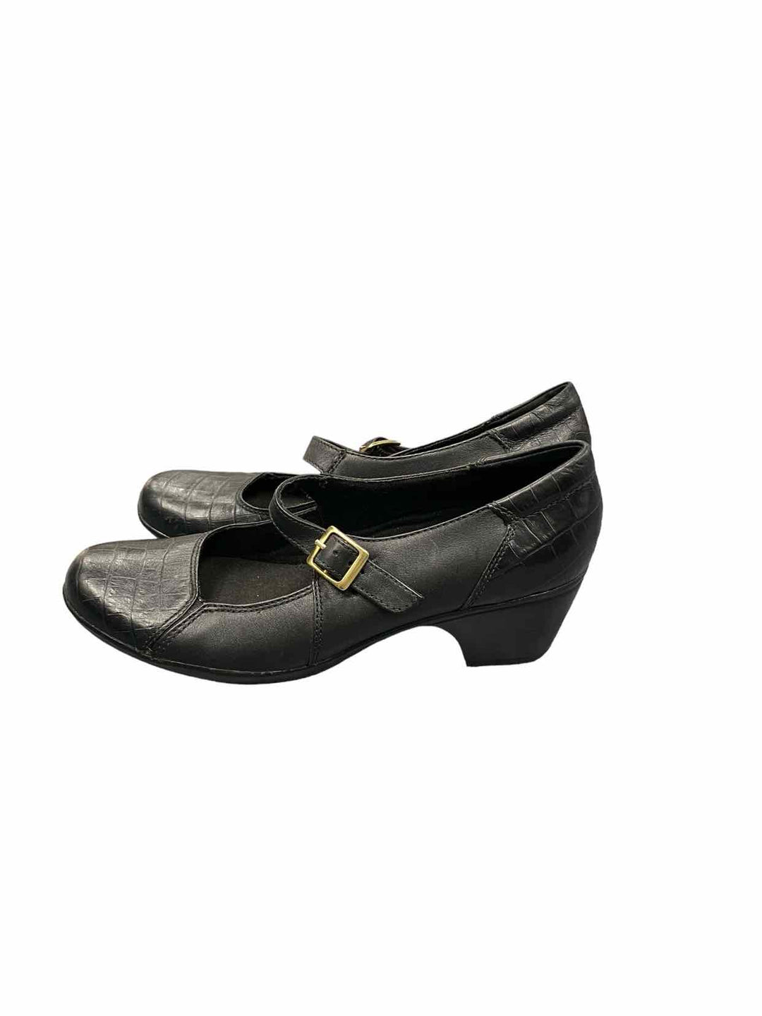 Clarks Shoe Size 11 Black Leather Heels