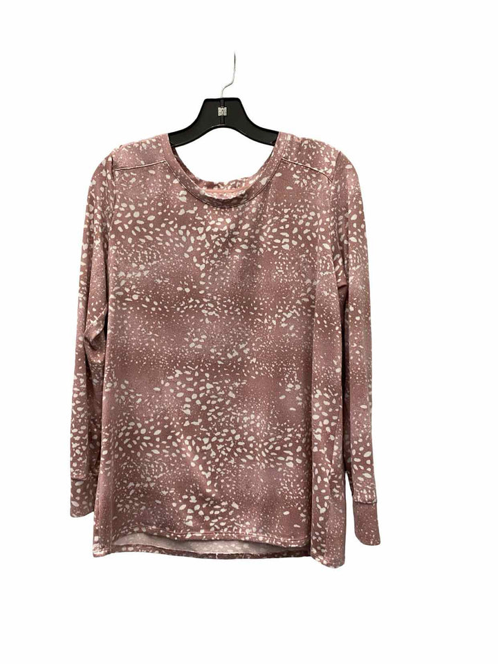 On Gossamer Size L Pink White Long Sleeve Shirts