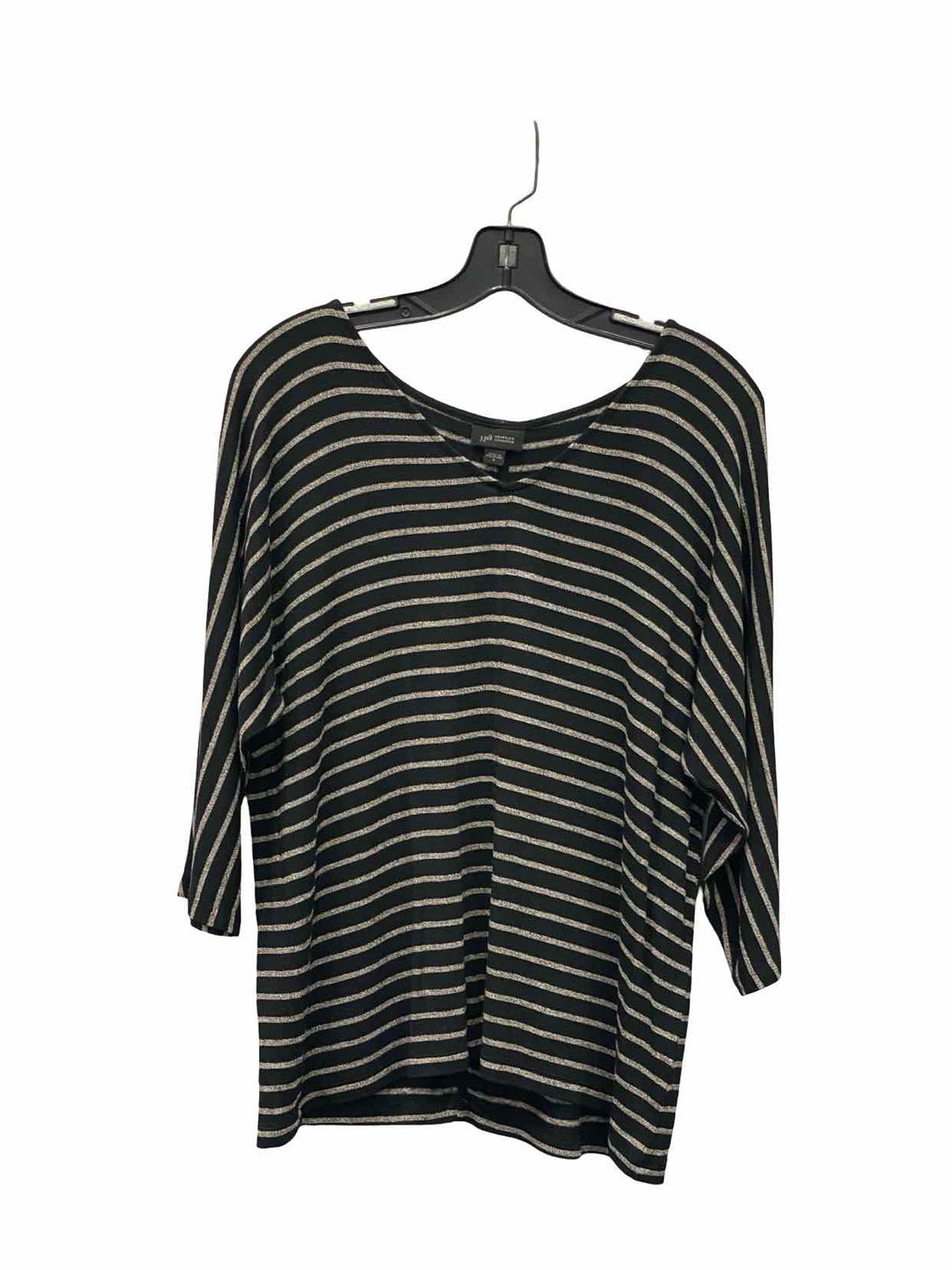 J Jill Size S Black Brown Striped Long Sleeve Shirts