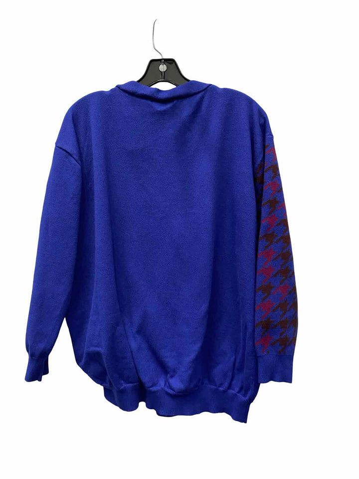 Bloomchic Size 14-16 Blue Burgundy Sweater