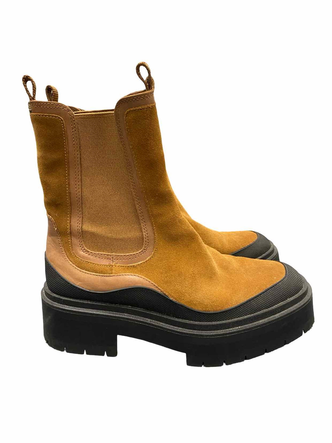 Sam Edelman Shoe Size 8 Camel Leather Lulia Chelsea Boots(Ankle)