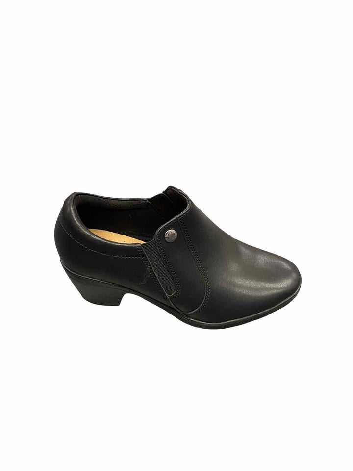 Clarks Shoe Size 7 Black Leather Emily 2 Reyna Heels
