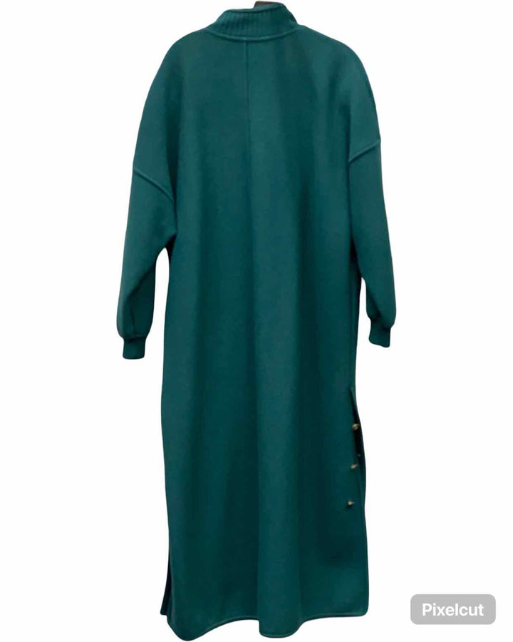 Geiger Size 36 Teal 100% Wool Coat(Long)