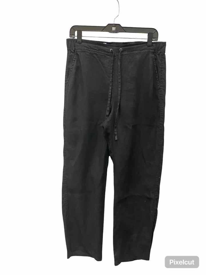 Vince Camuto Size M Black 100% Linen Pants