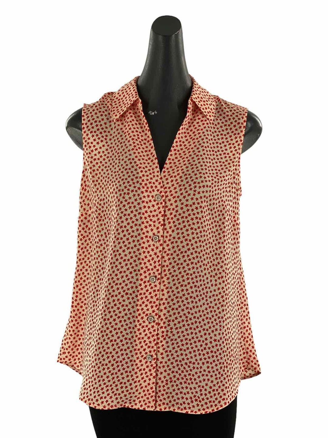 Cabi Size S Beige Orange Flowers Tank Top