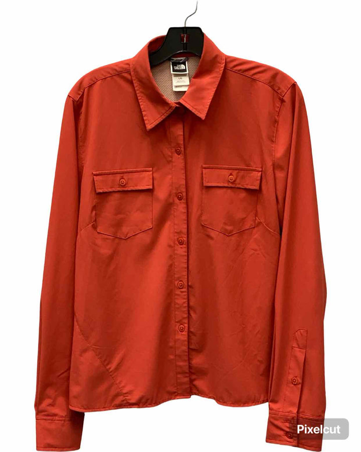 The North Face Size L Orange Long Sleeve Shirts