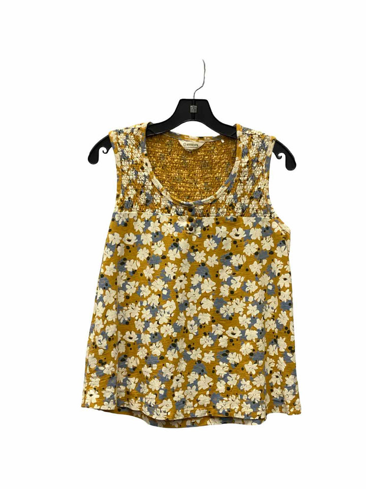 Aventura Size S Yellow Floral Tank Top