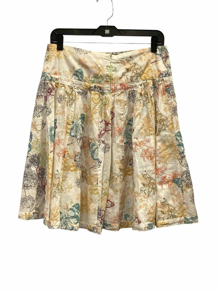 Just Jeans Size 10 White Multi Floral Skirt