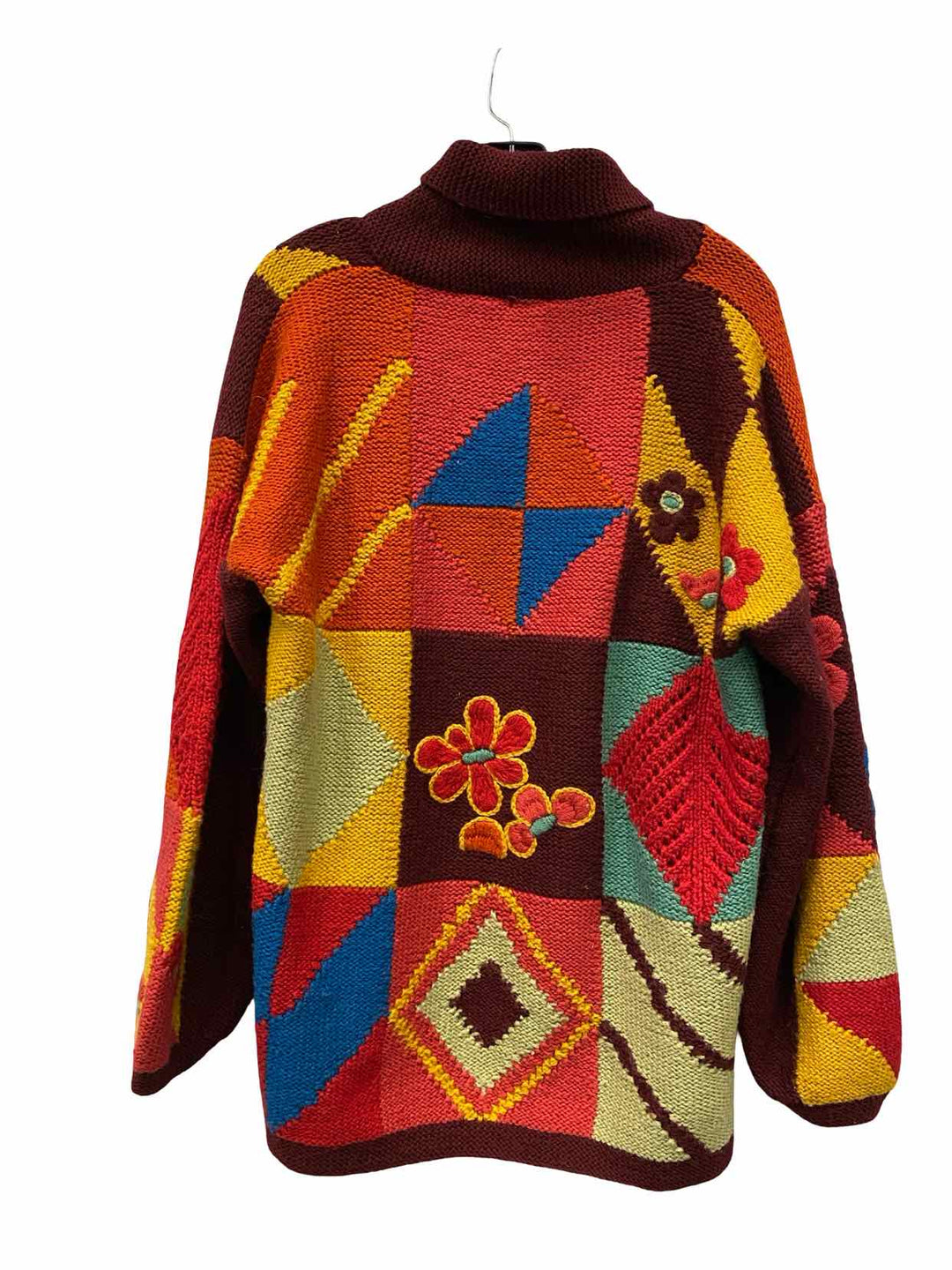 next Size M/L Red/Orange Yellow Floral Sweater