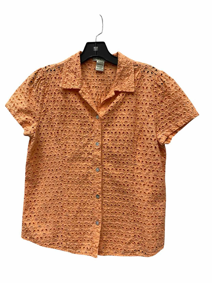 Orvis Size M Peach Short Sleeve Shirts