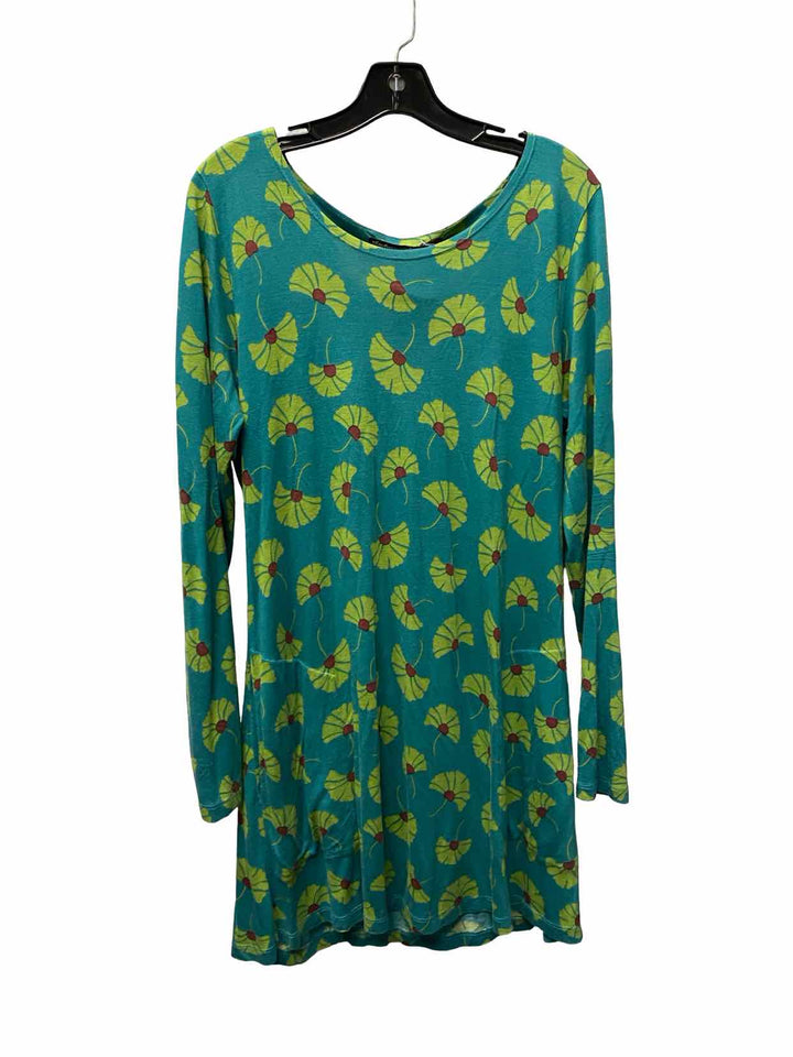 Gudrun Sjoden Size M Green Blue Floral Dress