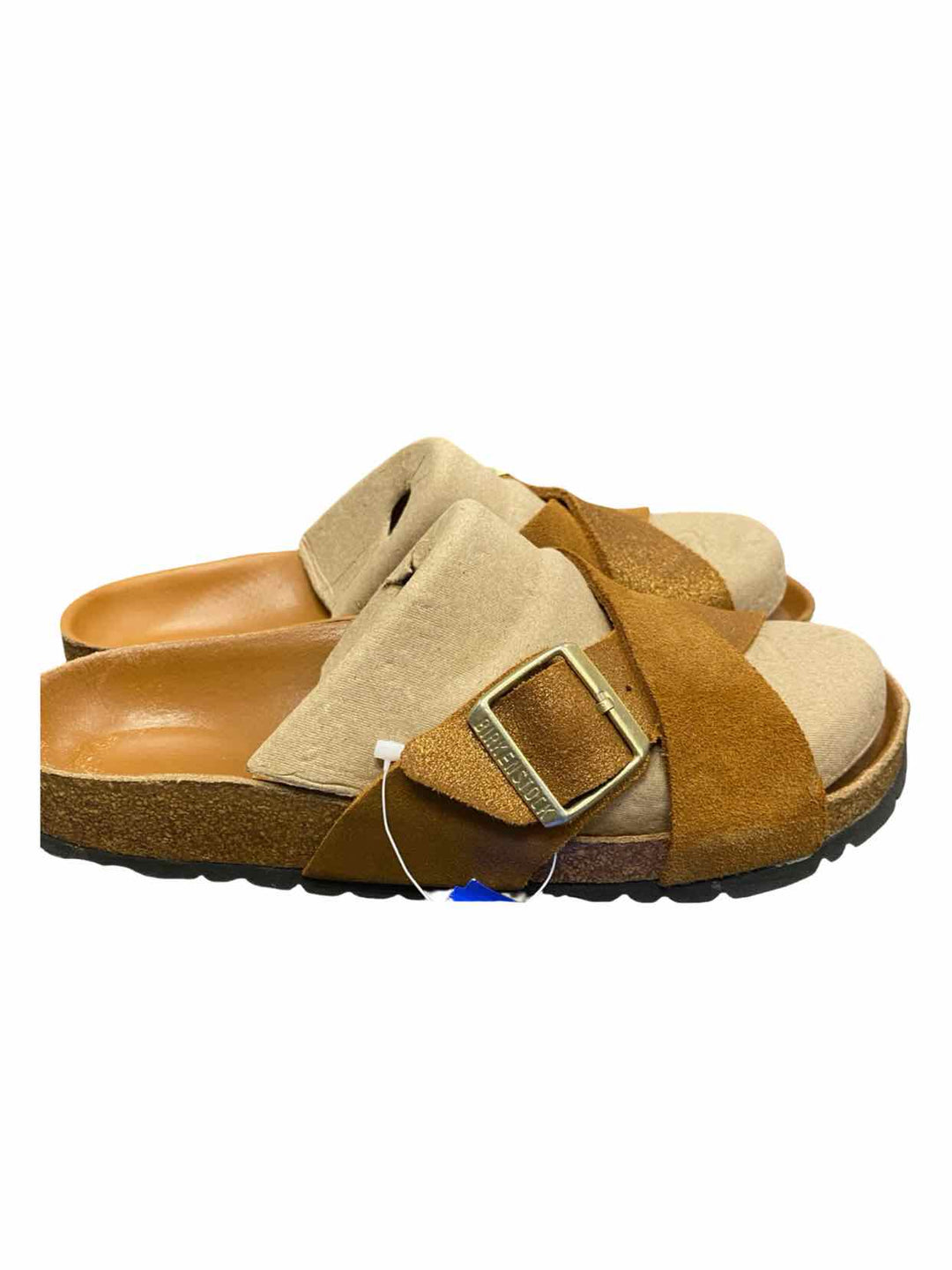 Birkenstock Shoe Size 38 Gold Brown Leather Siena Sandals
