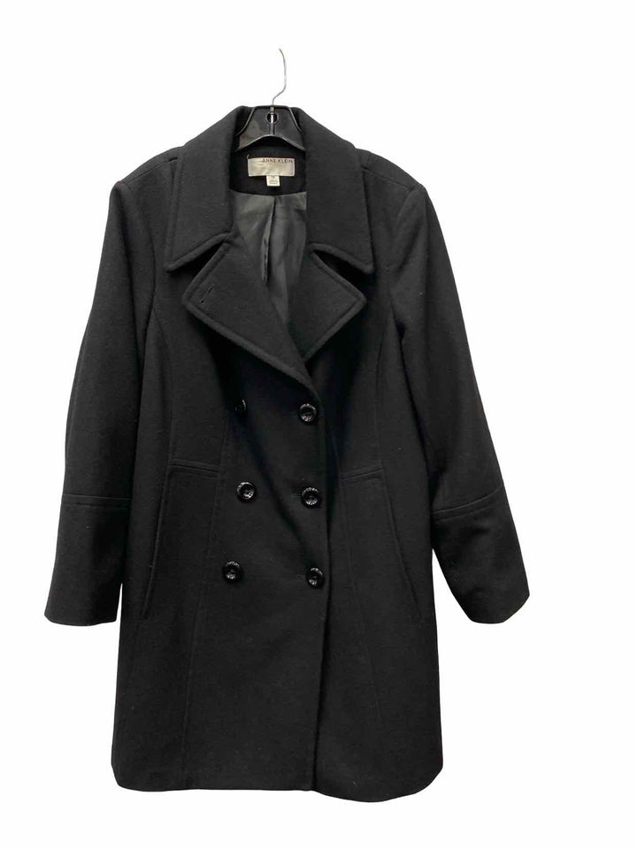 Anne Klein Size 1X Black Peacoat Coat(Long)