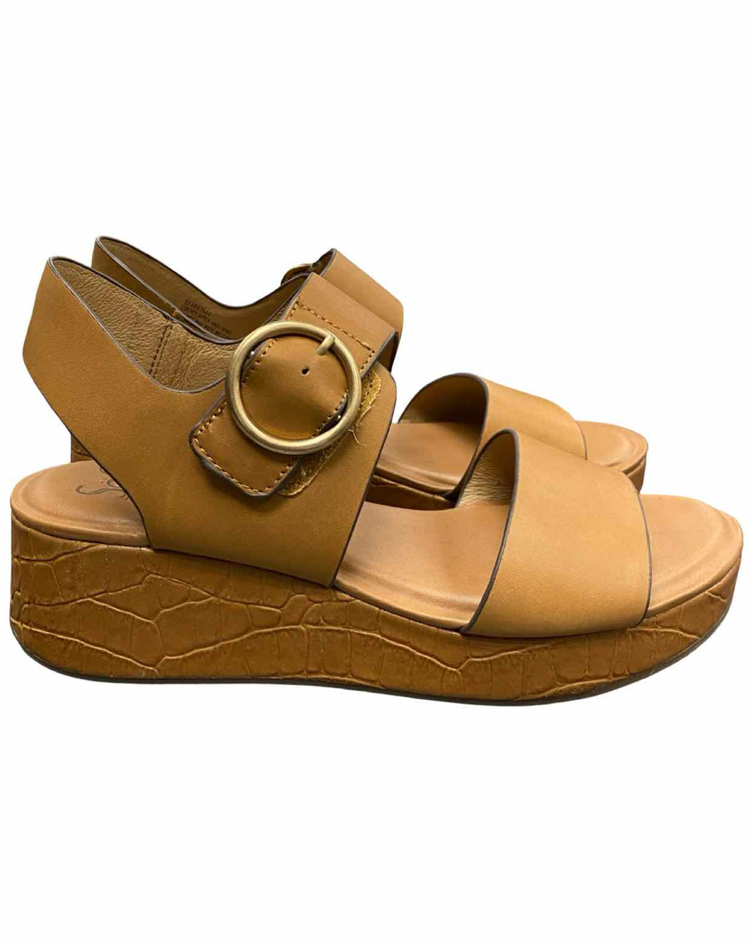 Sofft Shoe Size 9 Brown Leather Faedra Platform Wedge Sandals