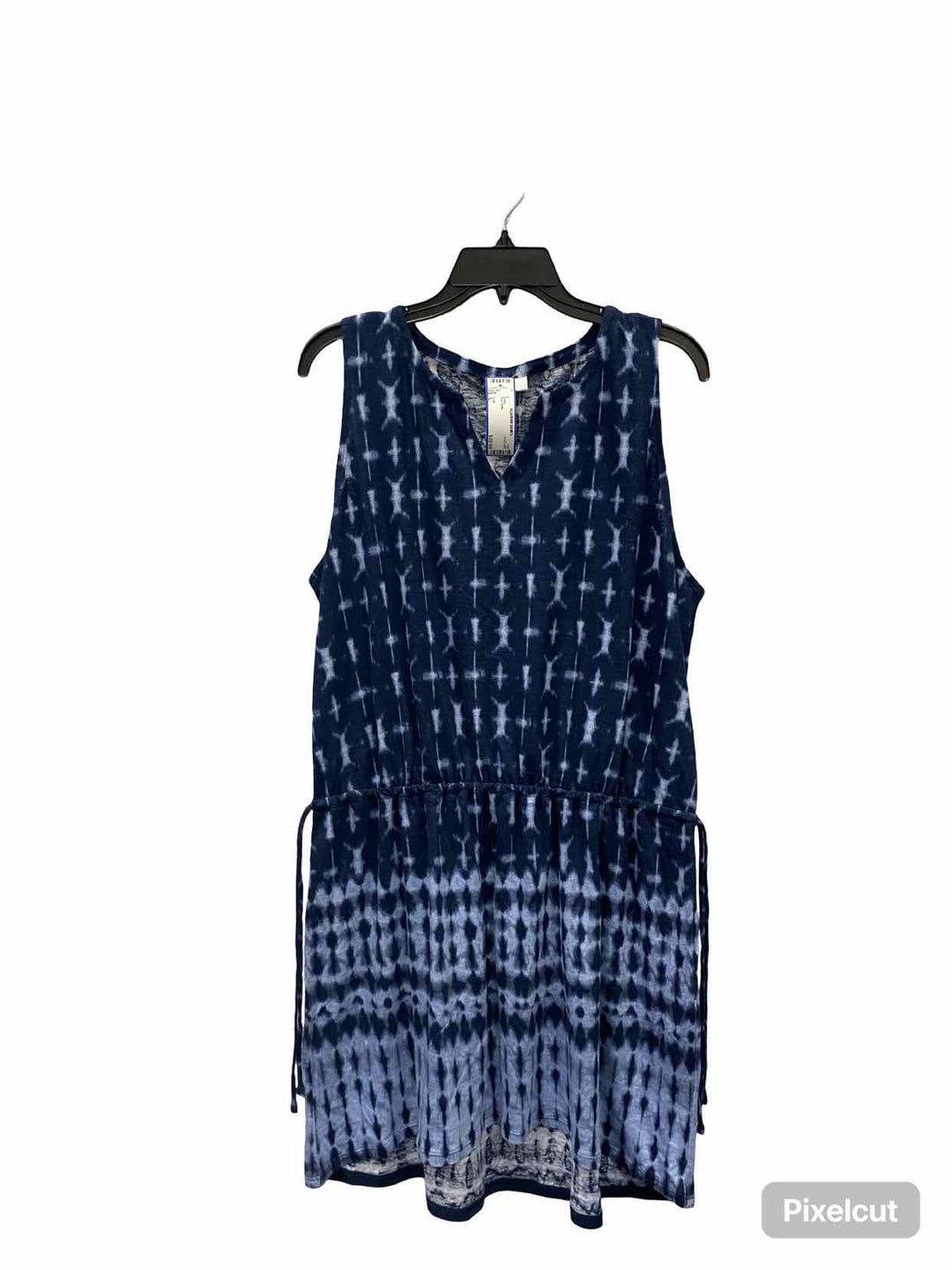 J Jill Size L Blue Batik Dress