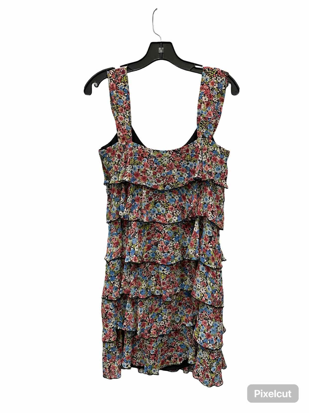 Suzi Chin for Maggy Boutique Size 10 Pink Blue Floral Dress