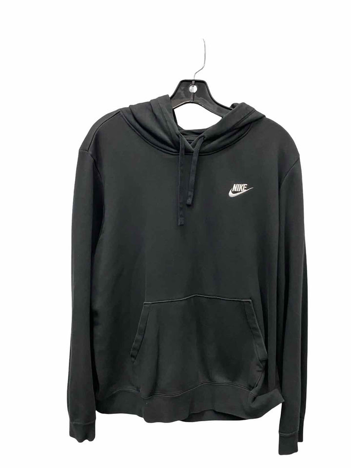 Nike Size L Black 80% Cotton Sweatshirt