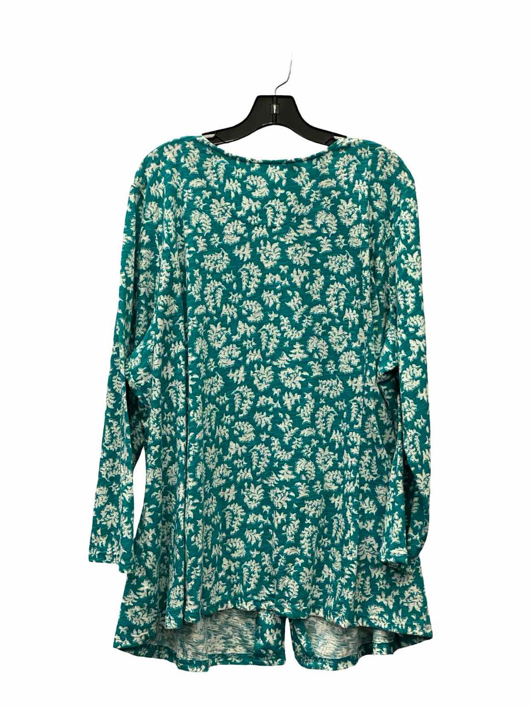 Woman Within Size 2X Teal Long Sleeve Shirts