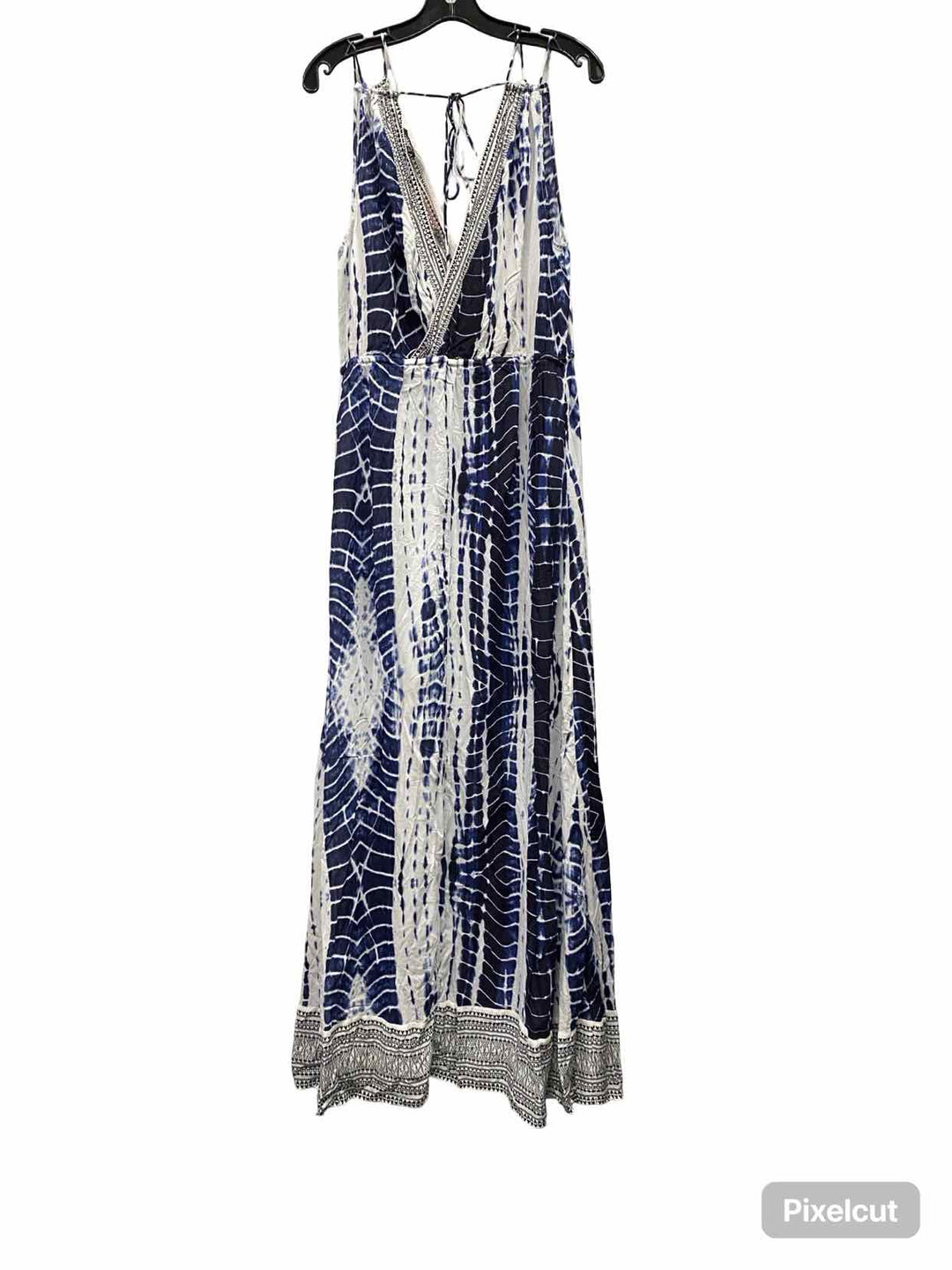Venus Size L Blue White Tie Dye Dress