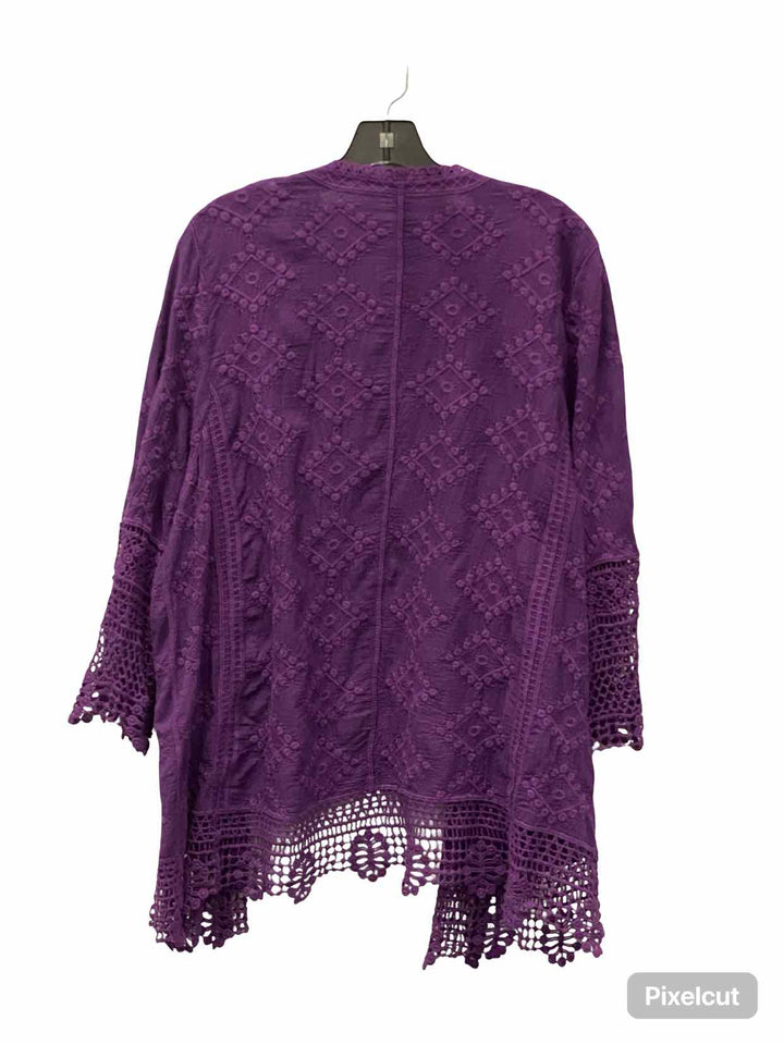 Lane Bryant Size 14/16 Purple Long Sleeve Shirts