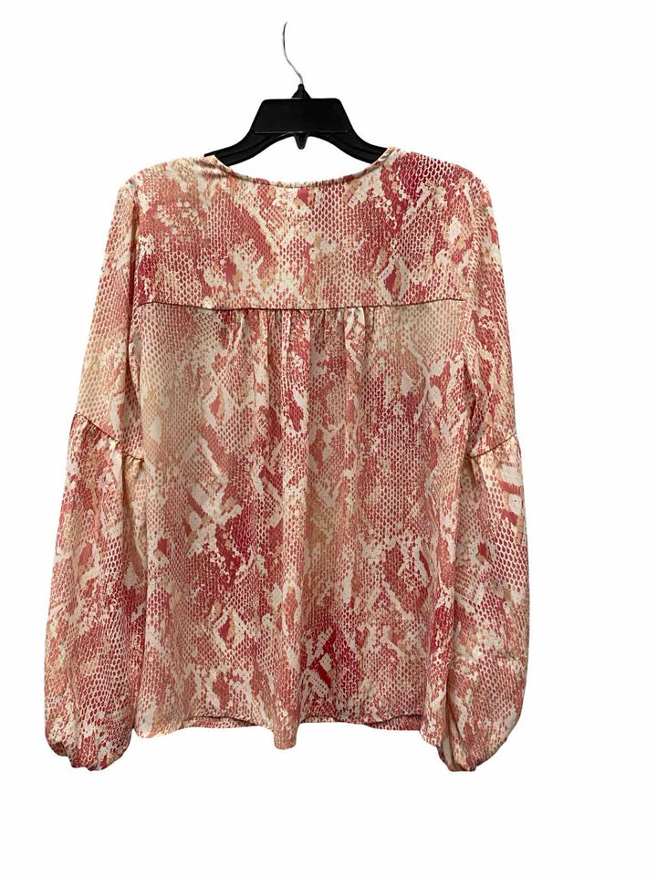 Cabi Size M Pink Snake Long Sleeve Shirts