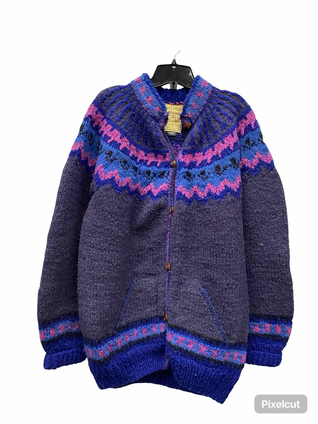 Woolies Size XL Multi-Color 100% Wool Sweater