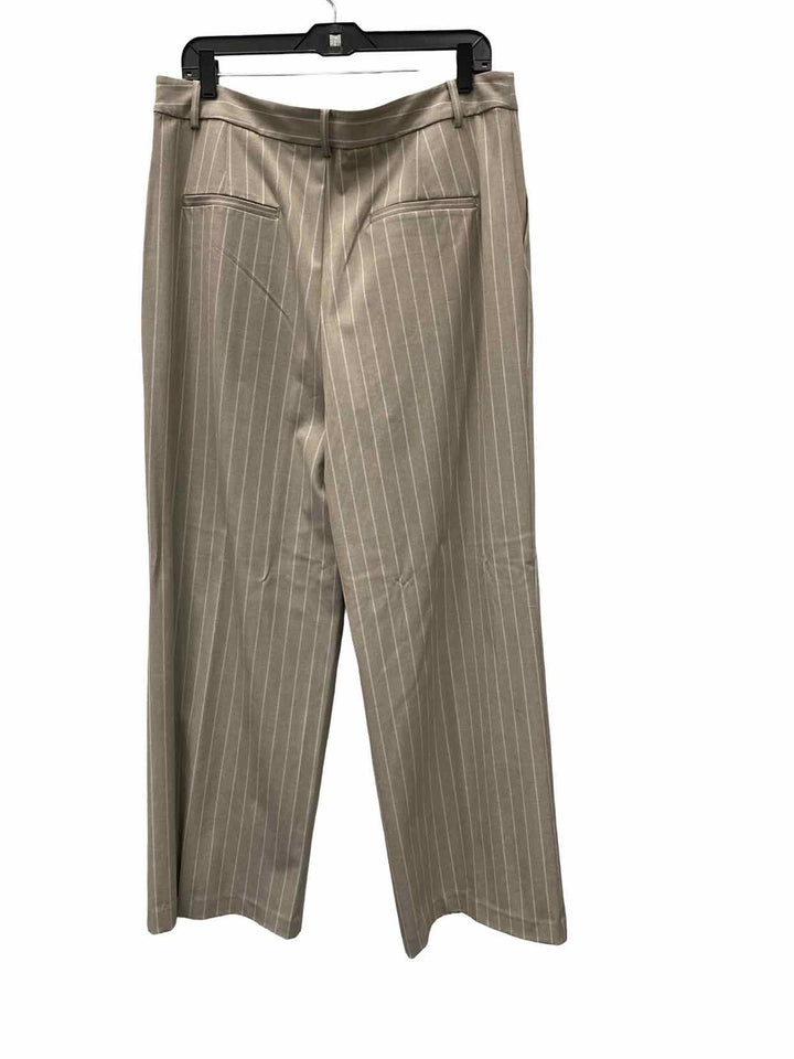 Loft Size 14 Beige Stripe Pants