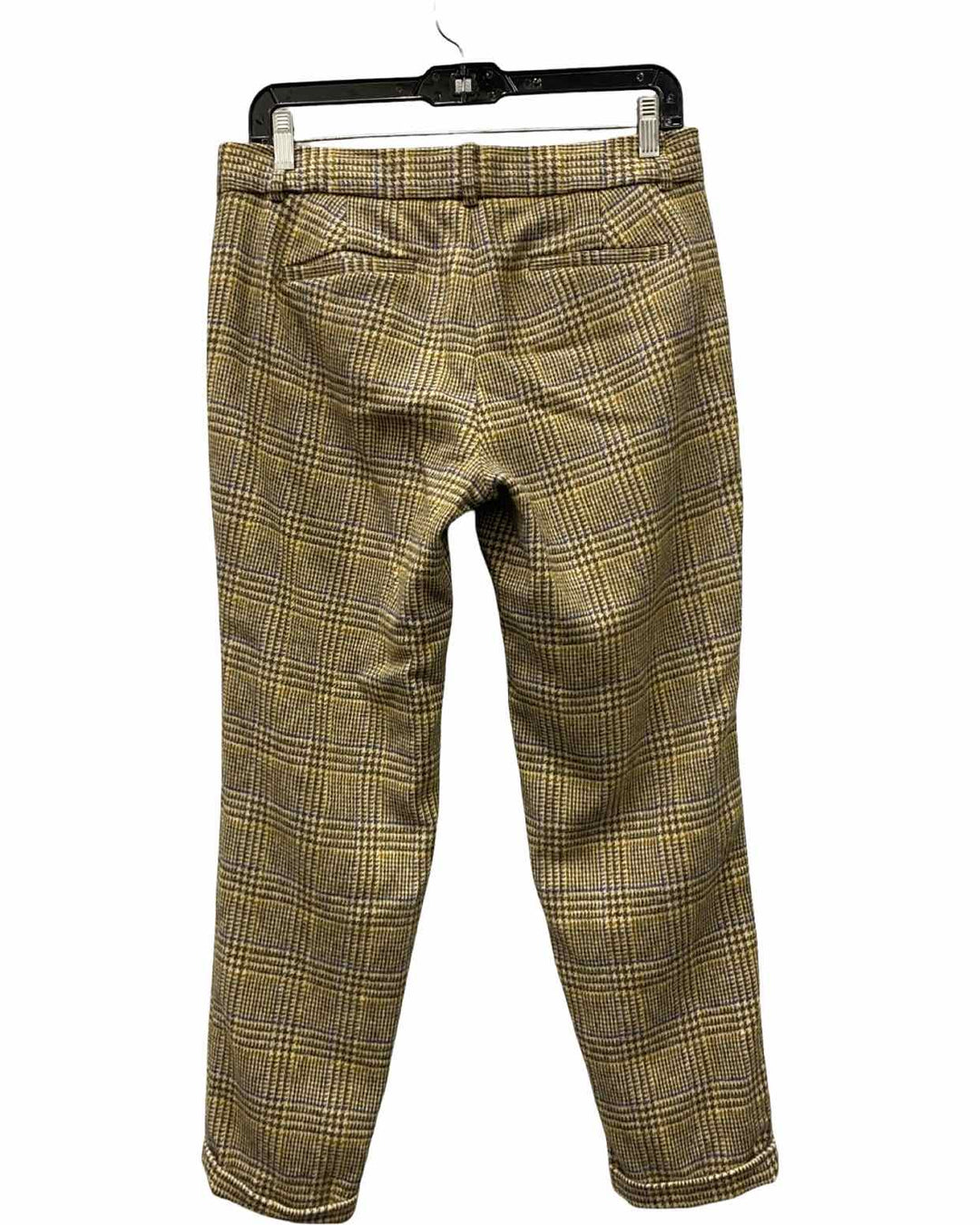 J Crew Size 4 Brown Checkered 100% Wool Pants