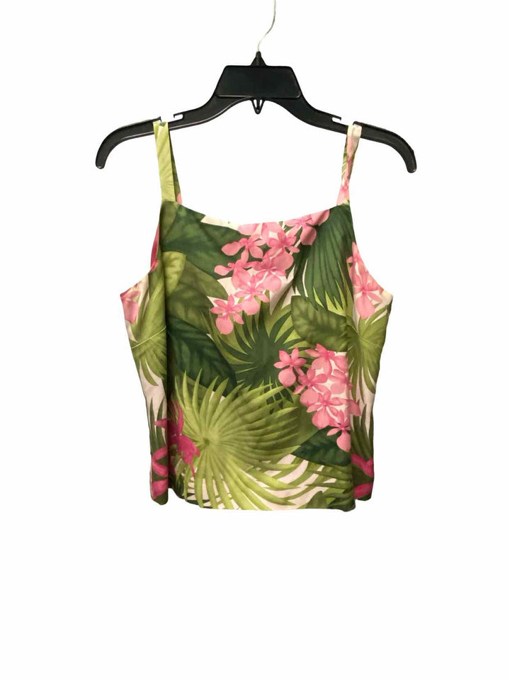 Tommy Bahama Size 10 Pink Green Hawaiian Tank Top