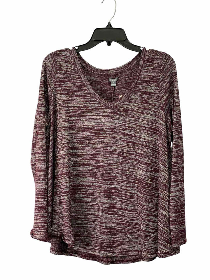 Aerie Size S Burgundy Heather Long Sleeve Shirts