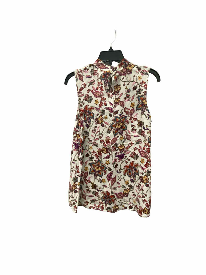 J Jill Size S White Multi Tank Top