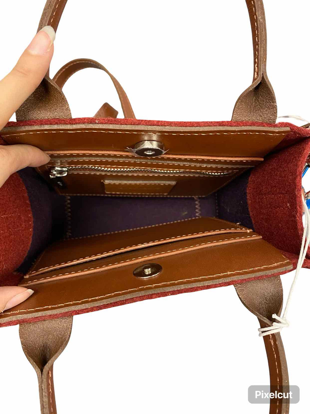 Graf Lantz Plum W/Crossbody Strap Purse